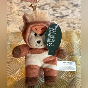 NEW Starbucks Lunar New Year Of The Horse  Bearista Plushie Keychain
